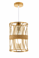 Lustre Fer Forgé Doré
