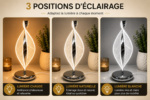Veilleuse LED Décorative Flamme Argentée avec Effet Cristal – Image 4
