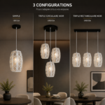 Lustre Fer Forgé Design Moderne à Motif Circulaire – Image 4