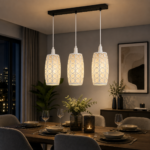 Lustre Fer Forgé Design Moderne à Motif Circulaire – Image 6