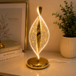 Veilleuse LED Décorative Flamme Dorée avec Effet Cristal – Image 3