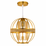 Lustre Fer Forgé Doré – Modèle Globe