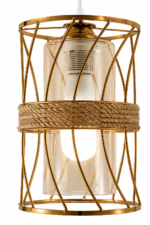 Lustre Fer Forgé Doré – Image 2