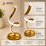 2 Pièces Lampe de Table LED – Design Spirale Élégante – Image 4