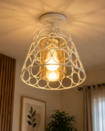 Lustre Fer Forgé Cercle – Design Ajouré – Image 3