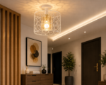 Lustre Fer Forgé Cercle Blanc – Image 4
