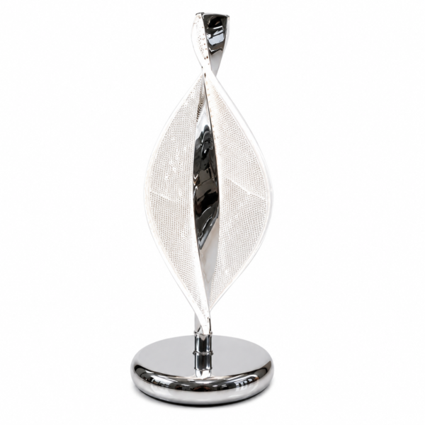 Veilleuse LED Décorative Flamme Argentée avec Effet Cristal