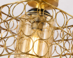 Lustre Fer Forgé Doré – Design Circulaire – Image 2