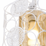 Lustre Fer Forgé Cercle avec Motifs Décoratifs – Image 2