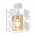 Lustre Fer Forgé Cercle avec Motifs Décoratifs