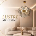 Lustre Moderne LED Doré à Disques en Verre Fumé – Image 4
