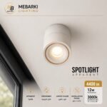 Spotlight Apparent Orientable Blanc & Doré – Image 5