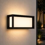 Applique Extérieure LED Rectangulaire Noire – Image 3
