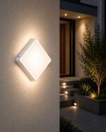 Applique Extérieure LED Carrée Blanche – Image 2
