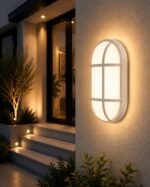 Applique Extérieure LED Ovale Blanche – Image 2