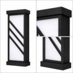 Applique Extérieure LED Rectangulaire Noire – Image 2
