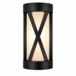 Applique Extérieure LED Cylindrique Noire