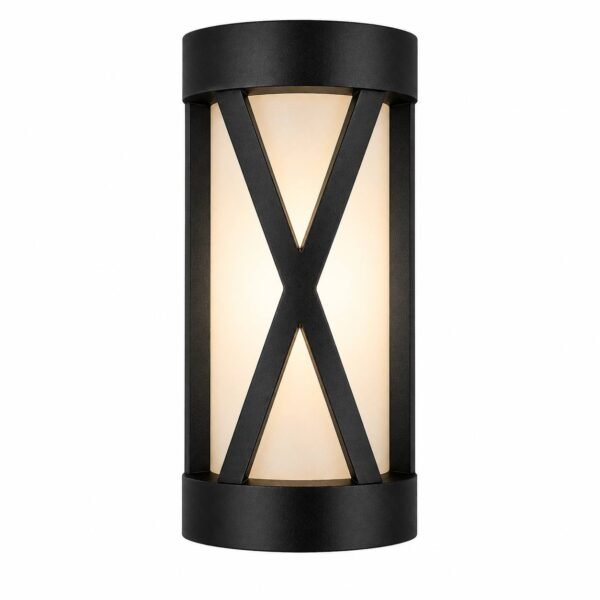 Applique Extérieure LED Cylindrique Noire