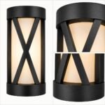 Applique Extérieure LED Cylindrique Noire – Image 2