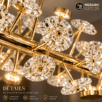 Lustre Corona Luxury Doré 1 m / 80 cm – Image 2
