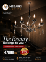 Lustre Classique 8 Bras – Chrome & Cristal – Image 4