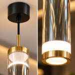 Suspension LED Cylindrique Cristal – Image 2