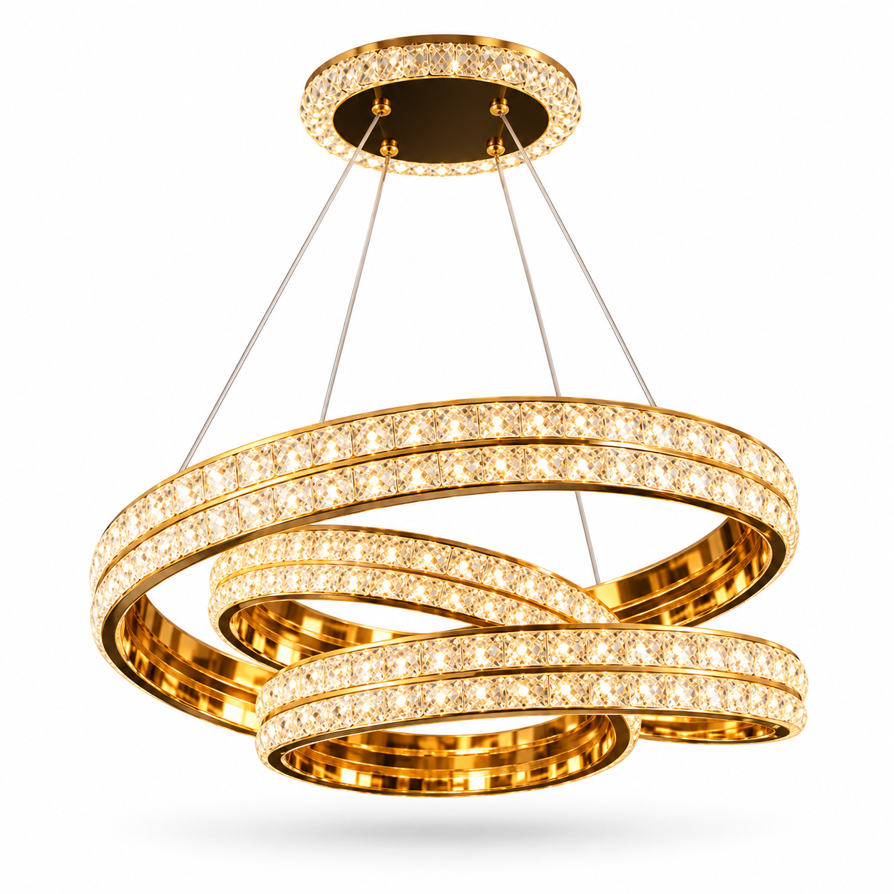 2de87954-d615-48d2-a919-2ff0ad75e5c1 Lustre Luxe LED Anneaux Entrelacés – Image 1