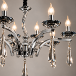 Lustre Classique 8 Bras – Chrome & Cristal – Image 2