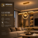 Lustre LED Luxe Anneaux & Cristal – Image 5
