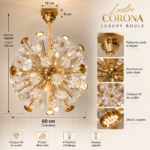 Lustre Corona Luxury Boule – 60cm – Image 4