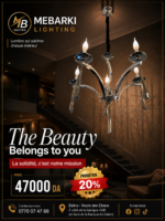 Lustre Classique 6 Bras – Chrome & Cristal – Image 4
