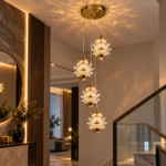 Lustre Suspension 4 Fleurs en Cristal – Image 2