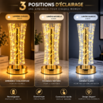 Veilleuse LED Rechargeable – Design Doré – Image 3