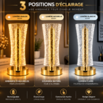 Veilleuse LED Rechargeable – Design Cristal Dora – Image 3