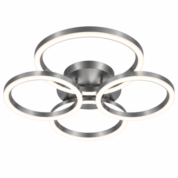 Plafonnier LED 4 CERCLES GRIS