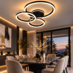 Plafonnier LED 3 CERCLES NOIR – Image 3