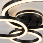 Plafonnier LED 3 CERCLES NOIR – Image 2