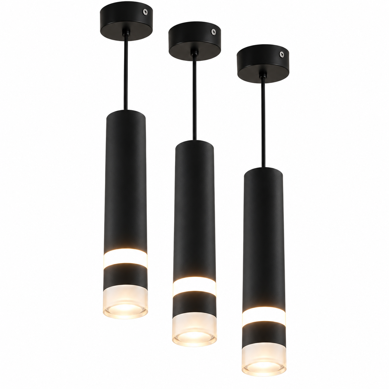 790cf932-b626-4ee8-9372-5fcbaa0fb876 Suspension LED Cylindrique Noir – Image 1