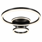 Plafonnier LED 2 CERCLES NOIR
