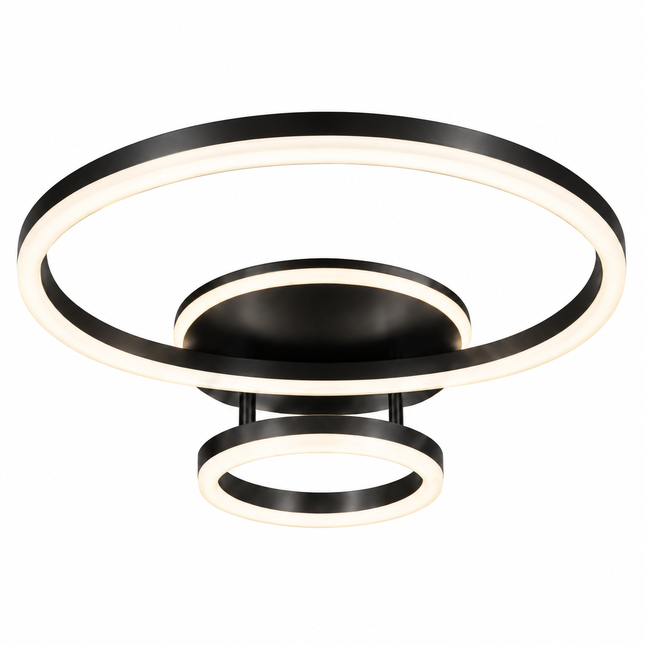 9313df3a-6ab6-4300-a6cf-cc07b632b746 Plafonnier LED 2 CERCLES NOIR – Image 1