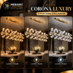 Lustre Corona Luxury Doré 1 m / 80 cm – Image 4