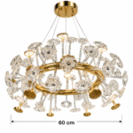 Lustre Corona Luxury – Cristal Doré 60 cm
