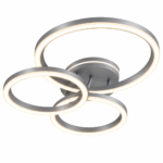 Plafonnier LED 3 CERCLES GRIS