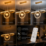 Lustre LED Luxe Anneaux & Cristal – Image 4