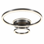 Plafonnier LED 2 CERCLES GRIS