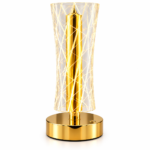 Veilleuse LED Rechargeable – Design Géométrique Doré