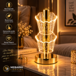 Veilleuse LED Rechargeable Double Éclairage – Design Doré – Image 4