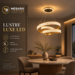 Lustre Luxe LED Anneaux Entrelacés – Image 6