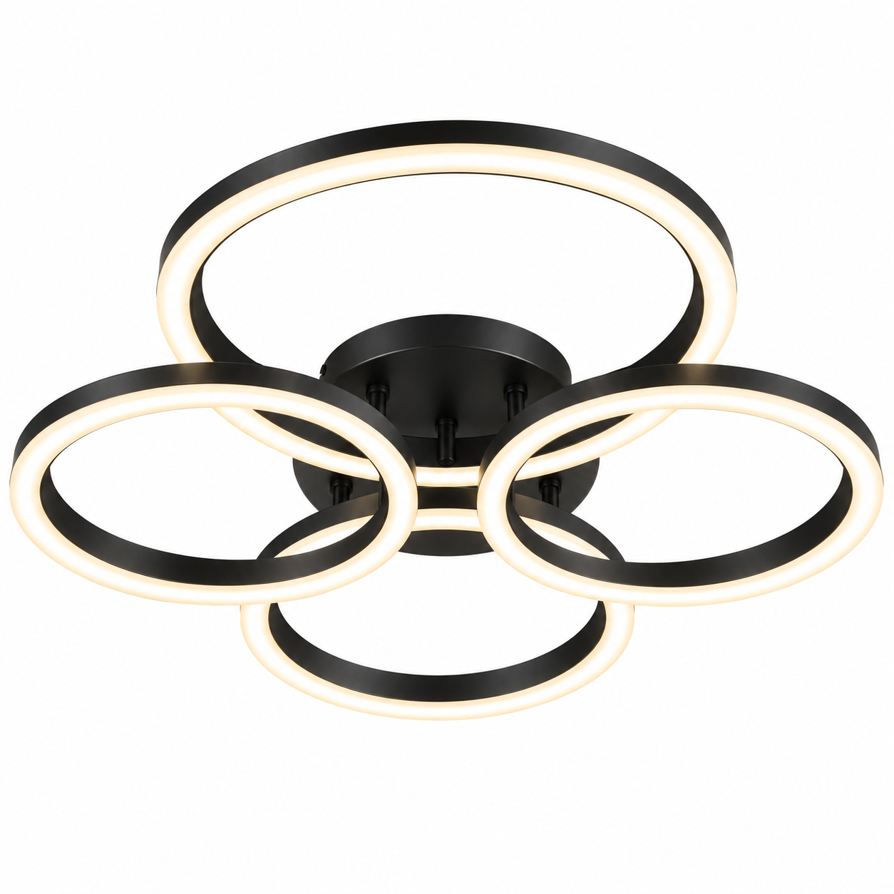 fc73cfc5-3c6f-49b3-925b-41f692dd1eeb Plafonnier LED 4 CERCLES NOIR – Image 1