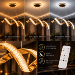Lustre LED Luxe Ondulé – Image 4